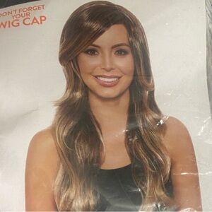 Long Wavy Layered Ombre Blonde Brown Wig Adult OS Ages 16+